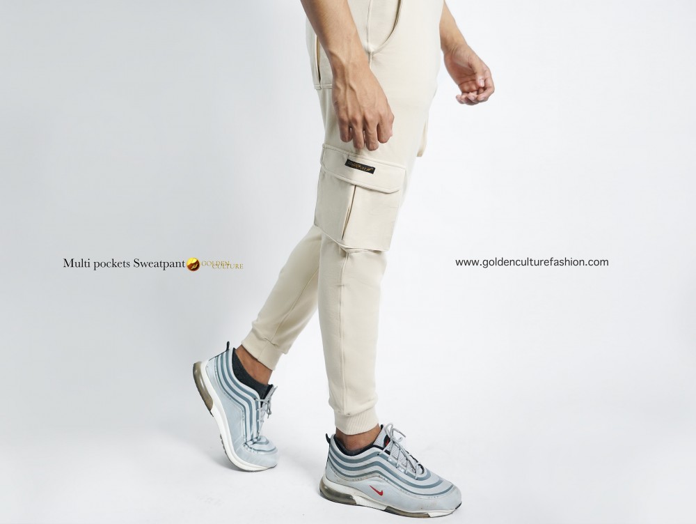 Multi Pocket Sweatpant (Beige)